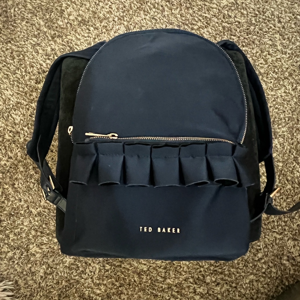 Ted Baker London Navy Ruffle Backpack